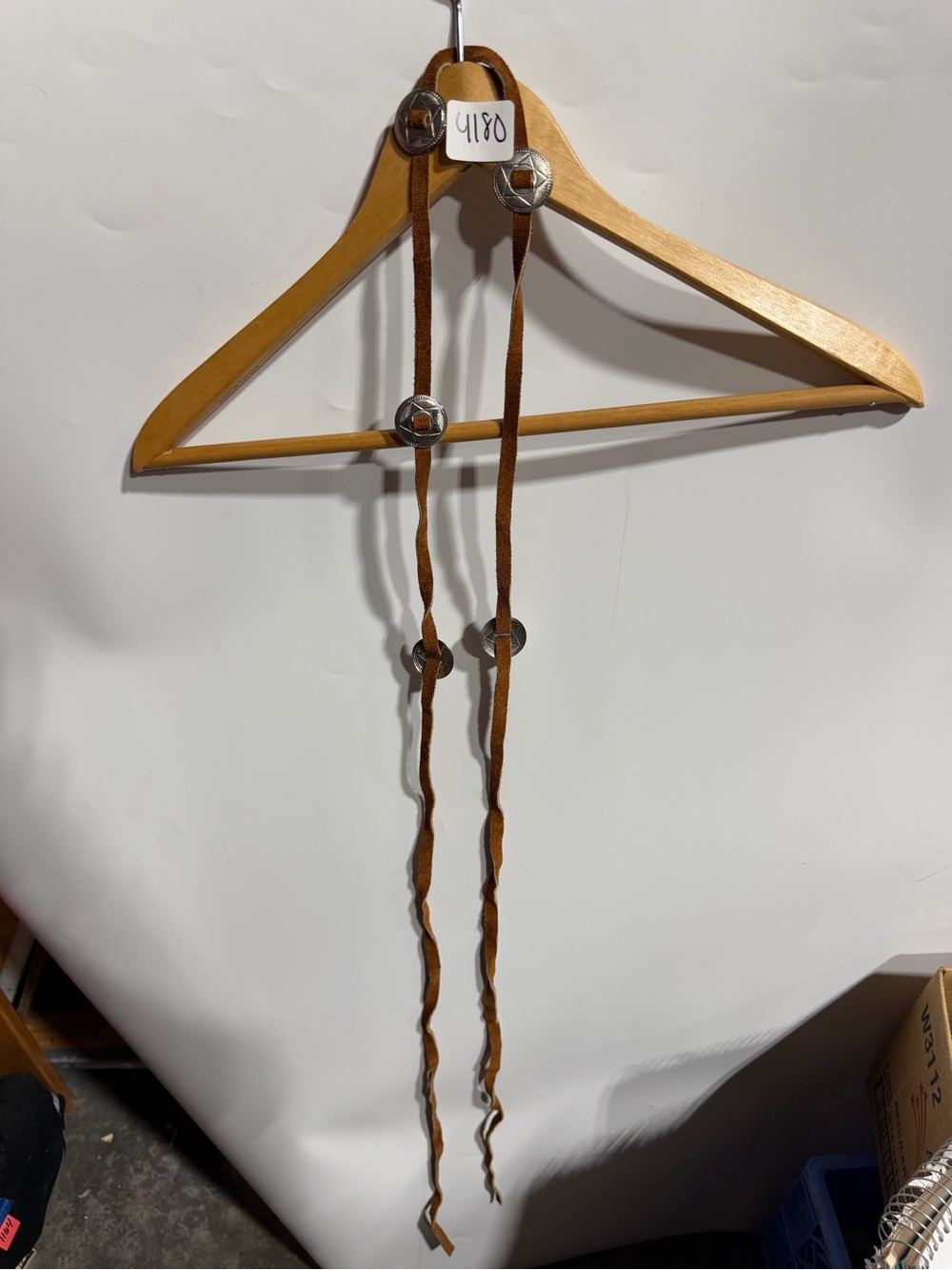 #4180-Brown Suede Concho Wrap Belt